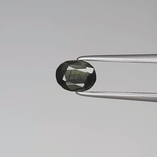 Natural Unheated Green-Blue Sapphire – 1.19 Ct Oval Cut
