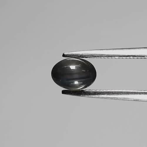 0.89 ct Natural Unheated Black-Blue Star Sapphire Oval Cabochon 6.0 x 4.3 x 3.1 mm – Bangkaja, Chanthaburi
