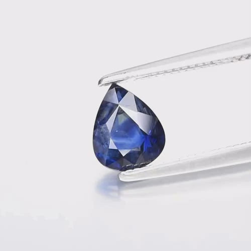 0.87 ct Natural Unheated Light Green-Blue Sapphire Pear 6.8 x 5.5 x 2.7 mm – Africa