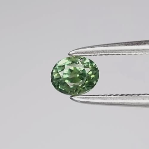 0.41 ct Natural Unheated Green Sapphire Oval 4.0 x 3.5 x 3.3 mm – Songea, Tanzania