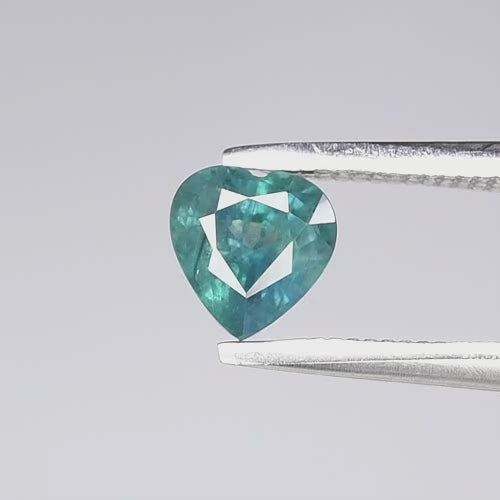 0.60 ct Natural Bluish Green Sapphire Heart 5.0 x 4.7 x 3.3 mm – Africa