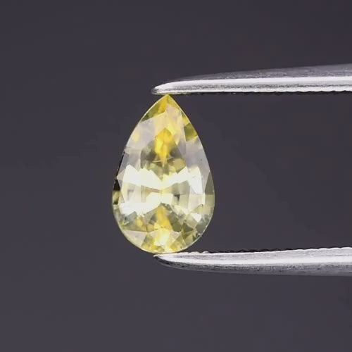 0.77 ct Natural Yellow Sapphire Pear 6.8 x 4.5 x 3.2 mm – Madagascar, Africa