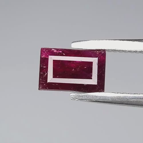 Natural Unheated African Ruby – 0.65 Ct Baguette Cut