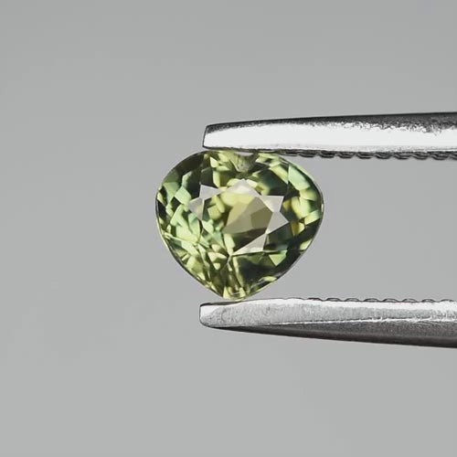 0.40 ct Natural Unheated Green Sapphire Heart 4.5 x 4.0 x 2.8 mm – Australia
