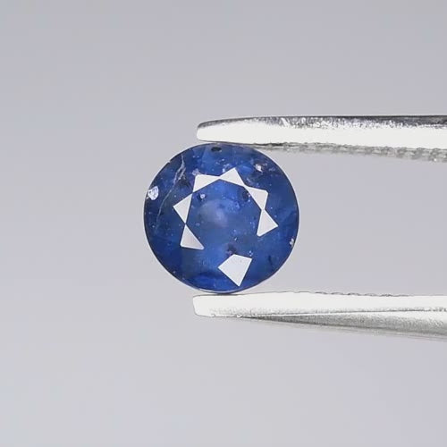 0.60 Ct Natural African Blue Sapphire - Round Cut (4.5 x 3.2 mm)