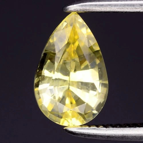 0.77 ct Natural Yellow Sapphire Pear 6.8 x 4.5 x 3.2 mm – Madagascar, Africa