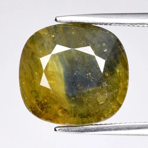 Natural Blue-Greenish Yellow Sapphire - Cushion Cut - 6.33 ct (11.0 x 10.5 x 6.0 mm)